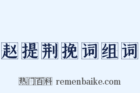 赵提荆挽词组词是什么意思的图片